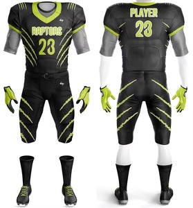 ชุดกีฬาอเมริกันฟุตบอลแบบสั้น พิมพ์ลายแบบซับลิเมชั่น ชื่อทีมและหมายเลขตามสั่ง แห้งเร็ว ระบายอากาศได้ดี ป้องกันแบคทีเรีย - Product Image 5