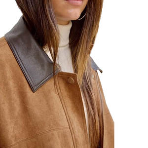 เสื้อแจ็คเก็ตหนังกลับผู้หญิง ระบายอากาศได้ดี คุณภาพสูง เนื้อนุ่ม ดีไซน์ทันสมัยมีสไตล์ - Product Image 3