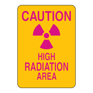 Señal de Advertencia de Alta Visibilidad para Áreas con Alta Radiación, Montaje en Pared o Puerta para Laboratorios - Product Image 1