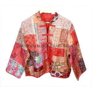 เสื้อแจ็คเก็ตผ้าฝ้ายคันธาคุณภาพดีเยี่ยม ทำมือ สำหรับฤดูหนาว แฟชั่นผู้หญิง ความยาวปกติ ระบายอากาศได้ดี เป็นมิตรกับสิ่งแวดล้อม แห้งเร็ว - Product Image 1