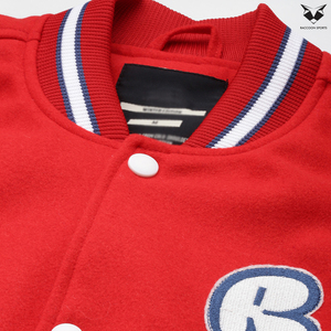 Wholesale Rate Breathable Customized Logo Print Unique Design <b>Button</b> Front Fashion Outer Wear Product Varsity Jacket For Men - Product Image 5