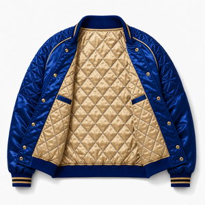 Wholesale Satin Bomber <b>Jacket</b> Custom Logo <b>Mens</b> Lightweight Baseball Outerwear Private Label Clothing Manufacturer - Product Image 3