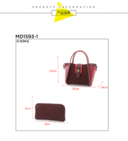 Tas Tangan Wanita QAZA 2026 Terbaru Berkualitas Tinggi Bahan Kulit PU Elegan Model Patchwork Pemasok Grosir Set 2 in 1 Tas Selempang
