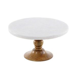 Premium Design <b>Marble</b> <b>Cake</b> <b>Stand</b> With Wooden Base <b>Marble</b> and Wood <b>Cake</b> <b>Stand</b> With <b>Cake</b> Platter at Factory Wholesale Price - Product Image 5