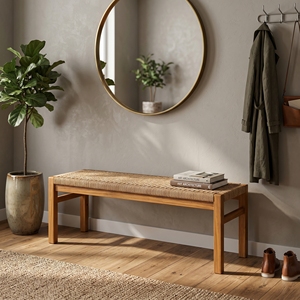 ชุดเฟอร์นิเจอร์สำหรับนั่งพักผ่อนในสวน Ciaro Benches โครงไม้สัก หุ้มหวายสีแดง Putlut คุณภาพพรีเมียม งานฝีมือประณีต ดีไซน์หรูหราสไตล์ทรอปิคอล - Product Image 3