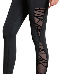 Womens High Waist Mesh Panel Yoga <b>Leggings</b> <b>with</b> Side <b>Pocket</b> Stretch Gym Fitness Running <b>Workout</b> Sports Tight Pants Activewear - Product Image 6