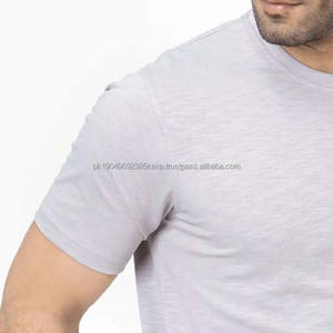 Camisetas Ligeras para Hombre, Talla Personalizada, 100% Algodón, Color Sólido, Ropa de Verano, Cuello Alto, Manga Corta, Alta Calidad, Hechas con Hilo Peinado - Product Image 4