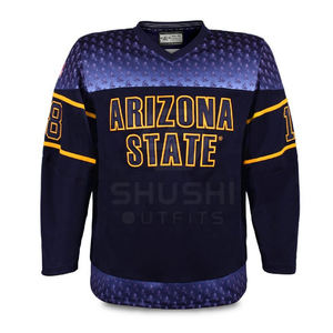 Maillots de hockey d'été personnalisés de haute qualité avec tissu antibactérien et anti-humidité, logo brodé, noms d'équipe personnalisés - Product Image 5