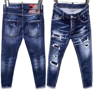 Pantalones Vaqueros Casuales para Hombre, Estilo Urbano, con Logotipo Personalizado, de Poliéster y Mezclilla, OEM ODM, al por Mayor, Premium, Transpirables, de Secado Rápido, con Cierre de Botones - Product Image 1