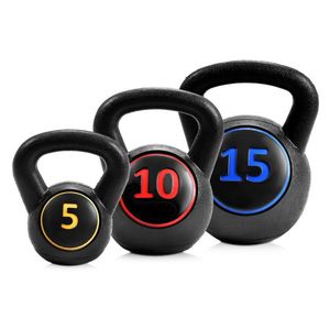 Ensemble de 3 kettlebells de 5 lb, 10 lb et 15 lb pour les entraînements à domicile - Product Image 3