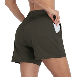 Pantalones Cortos Deportivos Transpirables de Lona Tejida para Hombre, Ligeros, con Cintura Elástica y Bolsillos, para Entrenamiento en el Gimnasio - Product Image 1