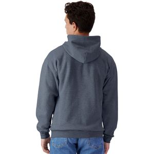 Sudadera con capucha de forro polar de peso medio para adulto, con cremallera completa, color gris jaspeado oscuro, suave, cálida, informal, cómoda, personalizada, al por mayor - Product Image 3