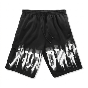 Customized Logo Mens Canvas Shorts 100% Cotton Quick Dry Breathable Fitness Running <b>Gym</b> Beach Wear - Product Image 1