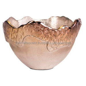 Vente en gros de bol à fruits en or bol décoratif et vaisselle en aluminium personnalisé bol décoratif en métal en aluminium de luxe pour la maison et la cuisine - Product Image 2