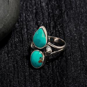 Beautiful Turquoise Gemstone Pear Cut Bezel Setting Natural Statement <b>Ring</b> Handmade 925 Sterling Silver <b>Fine</b> <b>Ring</b> - Product Image 2