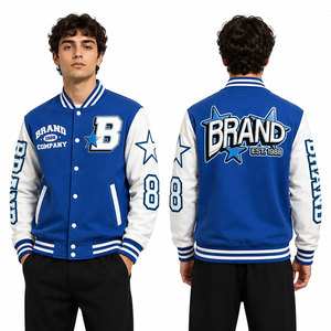 Custom Varsity <b>Jacket</b> Manufacturer 460gsm Wool Blend Chenille Patch Letterman Varsity Front Letter B <b>Star</b> Design <b>Jacket</b> - Product Image 4