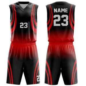 Custom Mesh Dot Pattern Breathable Basketball Jersey Uniform 23 Red <b>Black</b> Sleeveless Unisex Adult Quick Dry V-neck - Product Image 5