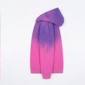 Sudadera con Capucha para Mujer, con Logotipo Personalizado al por Mayor, Color Degradado, Manga Larga, Oversize, de Algodón Tejido, Transpirable, para Otoño - Product Image 3