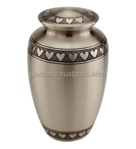 OEM หินแกรนิตหินอ่อนสีฟ้าเสร็จสิ้นทองเหลืองเผาศพผู้ใหญ่โกศคลาสสิกที่ระลึกมนุษย์สัตว์เลี้ยงเถ้ากระดูกหัวใจโกศราคาไม่แพง - Product Image 6