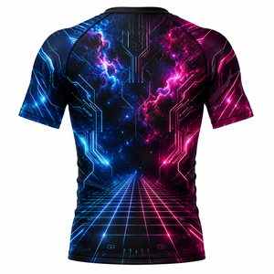 T-shirt de compression respirant anti-UV pour femme, manches courtes, haut de sport athlétique, séchage rapide, Spandex/Nylon, entraînement en salle de sport, fitness - Product Image 2