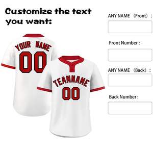 Hot Sale Baseball Shirts Custom Sublimated Baseball Jerseys Two Buttons Baseball Softball Wear Shirt Jersey - Product Image 3