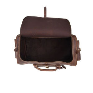 Bolsa de Viaje de Cuero Vacuno Genuino de Primera Calidad Hecha a Mano, Resistente al Agua, Personalizada, Unisex, para Fin de Semana - Product Image 3