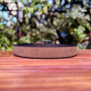 Ceinture unisexe en cuir de buffle perforé gris cendré style vintage, décontractée, durable, avec boucle ardillon, largeur 35 mm, personnalisable - Product Image 4