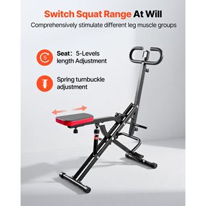Macchina per Squat Domestica Pieghevole, Facile da Montare, per Allenamento Glutei e Squat Profondi, Macchina per Vogatore 12 Ge - Product Image 4