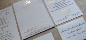 Luxury foil <b>printed</b> cards and envelopes with elegant finishes for invitations OEM wholesale private label export quality - Product Image 5