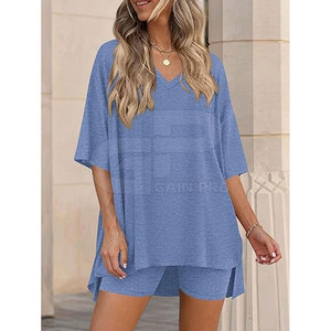 Trendy 2026 <b>Women</b> Summer <b>Shorts</b> Set Fashion <b>Short</b> <b>Suit</b> With Relaxed Fit Top Matching <b>Shorts</b> And Modern Seasonal Style - Product Image 4