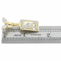 KRISHNAM JEWELS Pendentif logo Rolls Royce Hip Hop avec diamant, design tendance, bijoux unisexe, certifié par une tierce partie