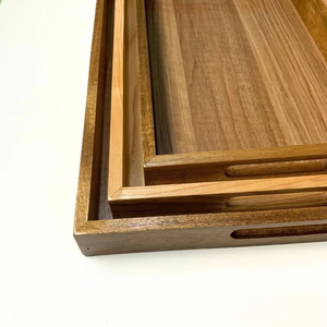 Plateau de service en bois Bestchoice, naturel, écologique, fait main, durable, à compartiment unique, durable, moderne, poli, décoration d'intérieur - Product Image 3
