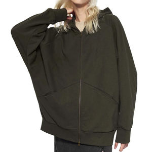 Sudadera con Capucha Personalizada con Logotipo, Material de Algodón, Diseño de Manga Murciélago, Cálida, Resistente al Viento, Moderna, con Cierre y Hombros Caídos para Hombre - Product Image 4