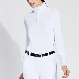 Camisa de Equitación para Mujer, Diseño Sencillo, Estilo Elegante, Secado Rápido, Transpirable, Tela de Spandex/Algodón, Manga Larga, Alta Calidad, Personalizable - Product Image 3