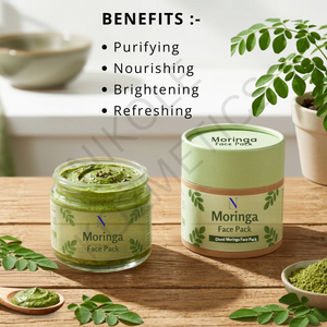 Mascarilla Facial de Moringa y Cúrcuma, Mascarilla de Lodo Herbal, Limpieza Profunda, Iluminadora, Nutritiva, Cuidado de la Piel, Aumenta la Luminosidad, Suavizante, Radiante, Muestra - Product Image 3