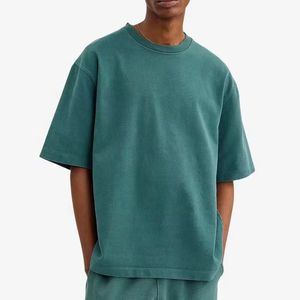 เสื้อยืดคอตตอน 100% คุณภาพสูง หนานุ่ม ทรงหลวม ไหล่ตก สไตล์สตรีทแวร์ สำหรับผู้ชาย รับสกรีนลายปัก สั่งทำได้ - Product Image 1