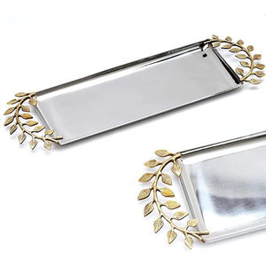 Fancy Decorative Aluminum Serving <b>Tray</b> Round Shape Silver Plated for Hotel & Restaurant Snacks & <b>Drinks</b> Serving <b>Tray</b> - Product Image 6