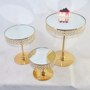 Luxury Silver & Gold Crystal Cake Stand Metal Dessert Display Tray Wedding Party Cupcake Serving Stand Decor - Product Image 4