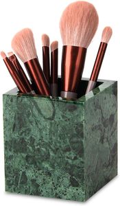 Natural Marble Toothbrush Holder Bathroom Countertop Multifunctional Organizer for <b>Makeup</b> Brushes <b>Vanity</b> Accessories Utensils - Product Image 4