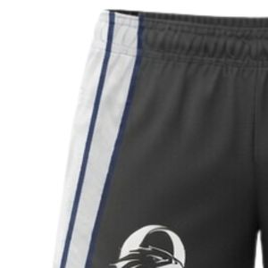 Unisex Black Gray Sublimated Netball Shorts Polyester Lightweight <b>Athletic</b> Sports Wear Side Stripe Panel Team Training Apparel - Product Image 5