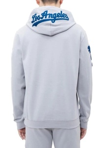 Sweat-shirt à capuche gris pour homme, broderie Los Angeles au dos, manches longues, haut de survêtement décontracté, 100 % coton, poids moyen, pour l'automne - Product Image 6