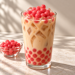 ไข่มุกบัวลอยสีชมพูฟูเชีย คุณภาพพรีเมียม ยี่ห้อ KEI FU สำหรับชงชาไข่มุก ขายส่งจากโรงงาน - Product Image 2