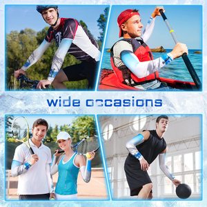 Manchons de cyclisme à impression par sublimation, anti-UV, séchage rapide, respirants, unisexe, accessoire de mode pour adultes, manches longues - Product Image 6