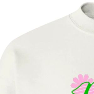 Sweat-shirt à col rond Alpha Graphic blanc 1908, manches longues, poignets côtelés, décontracté, en molleton pour femme, mode streetwear - Product Image 2