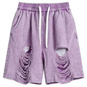 Pantalones Cortos de Baloncesto para Hombre con Bajo Deshilachado, Personalizables con Serigrafía y Bordado, Shorts Deportivos Casuales de Verano - Product Image 1