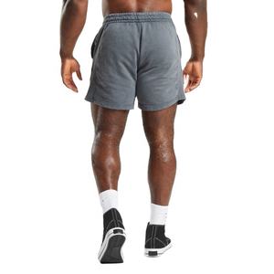 Summer Edge Hombres Vintage Bleach 100% Algodón Peso pesado French Terry Sweat Shorts Raw Hem Ácido Lavado Patrón sólido Servicio OEM - Product Image 3