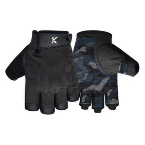 Gants de cyclisme en cuir de haute qualité à demi-doigts avec logo personnalisé, antidérapants et sangle de poignet réglable - Service OEM/ODM - Product Image 4