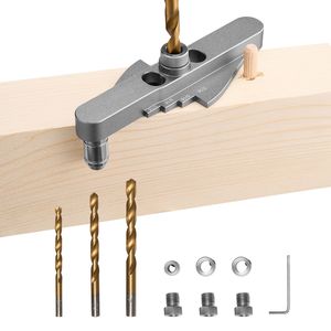 Kit di Punte per Trapano Autocentranti 1/4" 5/16" 3/8" con Fermo per Fori Dritti, Accessori per Lavorazione del Legno - Product Image 4