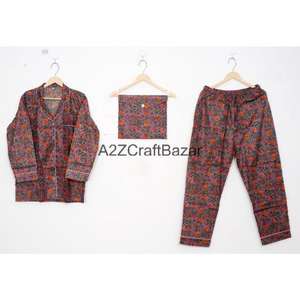 Nueva Llegada, Conjunto de Pijamas Largos de Algodón 100% con Diseño Floral de TOPSHOP, Cintura Elástica, Manga Larga, Suave, Liso y Transpirable - Product Image 6