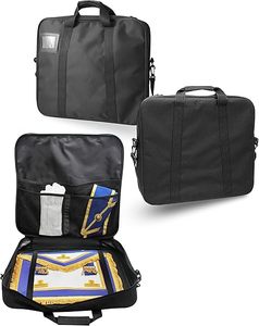 Masonic <b>Apron</b> Carrying Case - Lightweight Soft <b>Black</b> - Cordura Fabrics - Masonic Regalia WM/MM & Provincial <b>Apron</b> Case (MM/WM) - Product Image 3